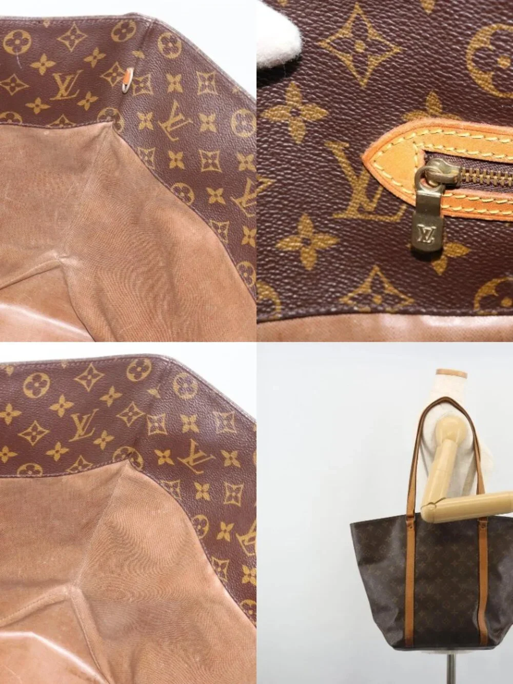 LOUIS VUITTON Monogram Sac Shopping Tote Bag M51108 LV Auth 185549